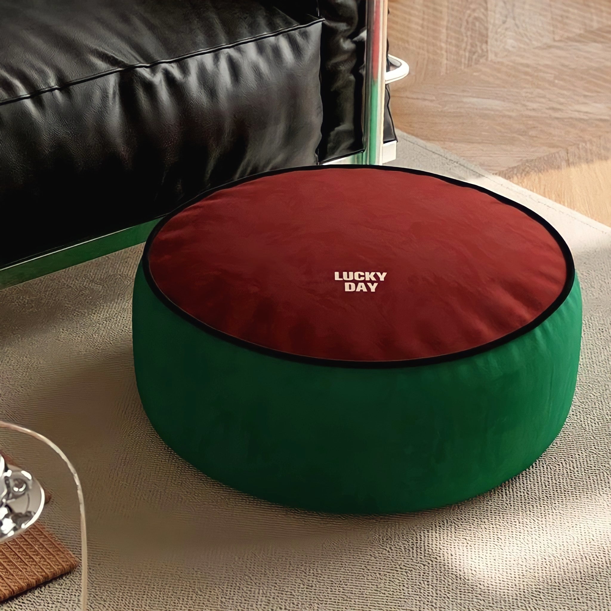 コンビカラーラウンドクッション　イエロー