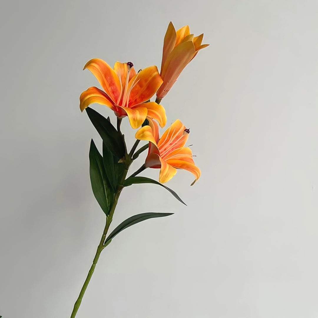 オレンジ&レッドフェイクフラワー