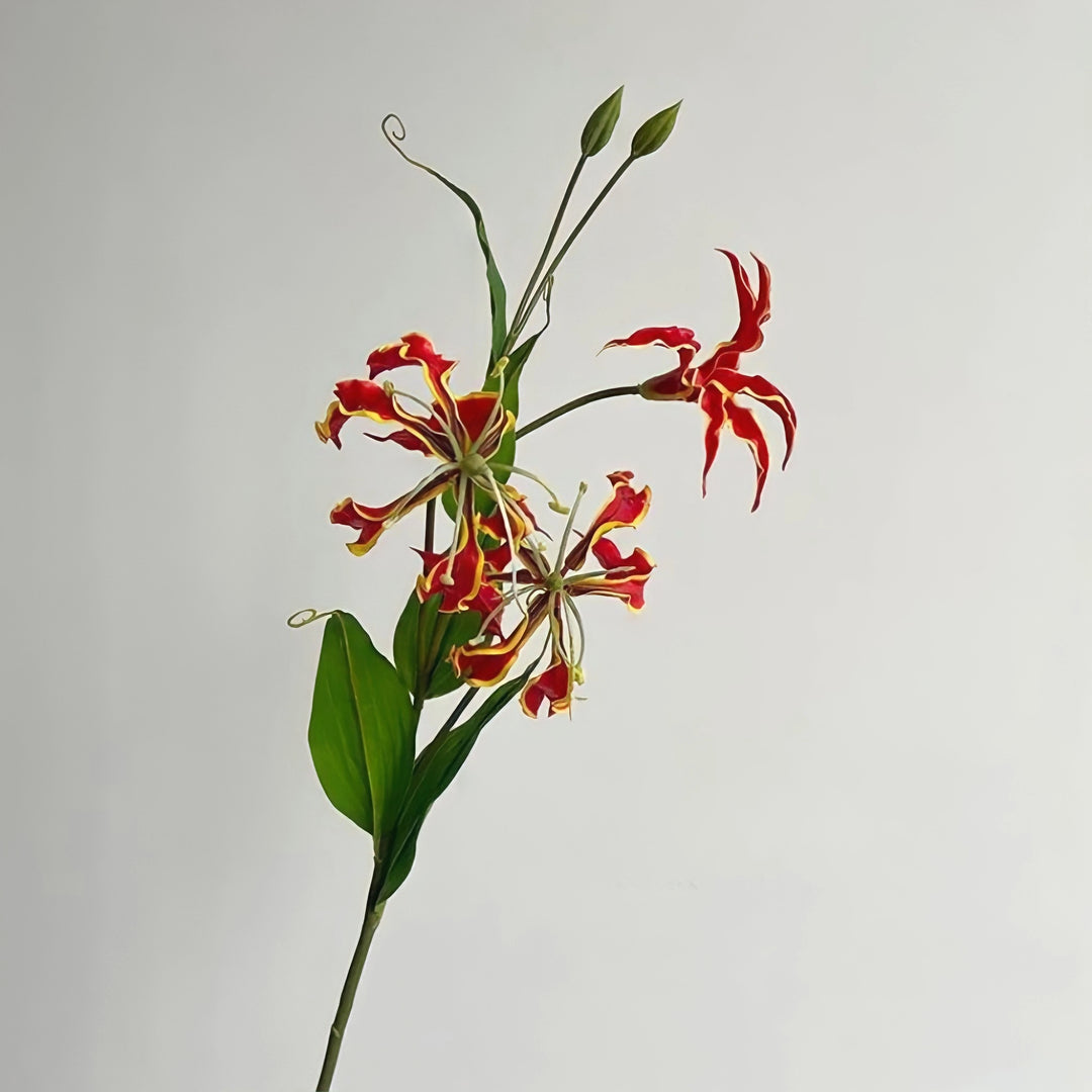 オレンジ&レッドフェイクフラワー