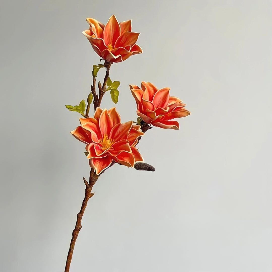 オレンジ&レッドフェイクフラワー