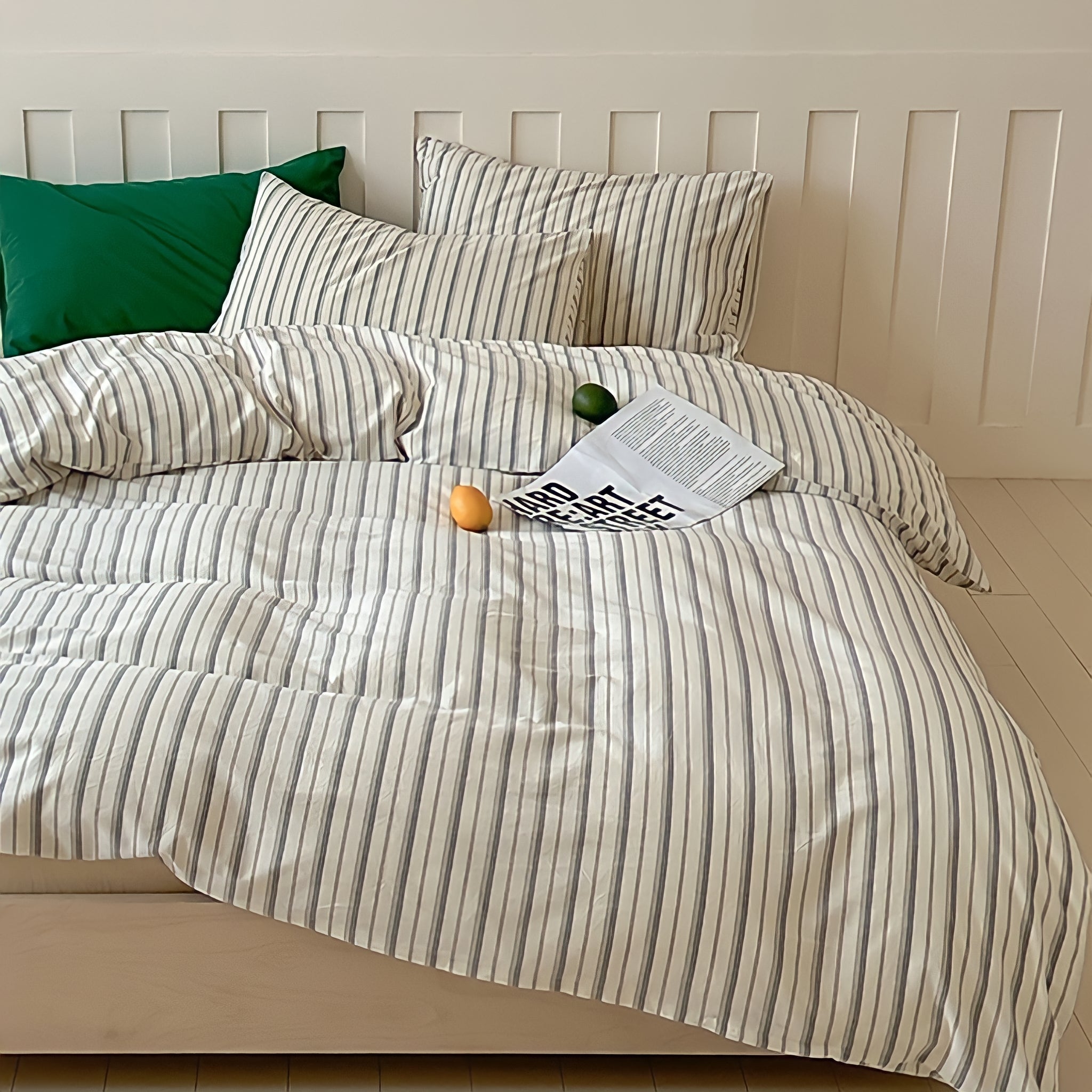 コットンカラーストライプ寝具セット 