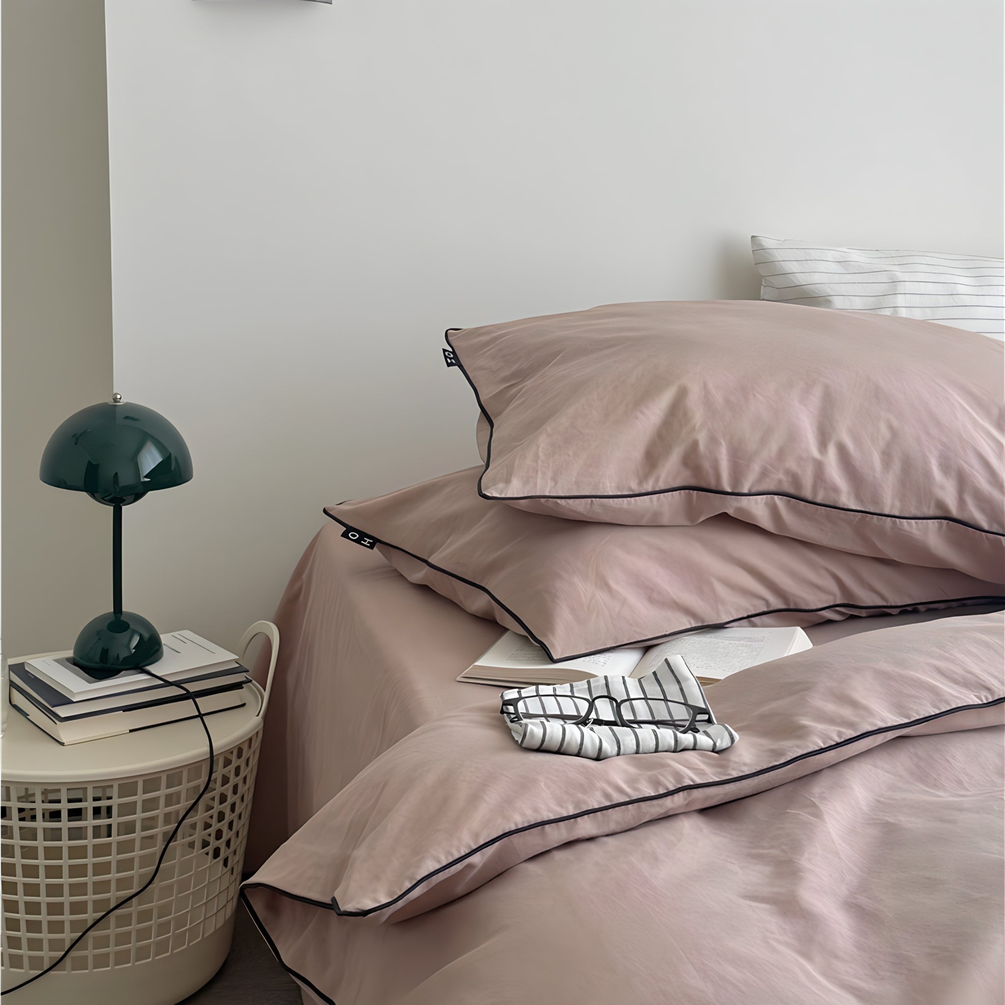 ウォッシュドコットンパイピング寝具セット 