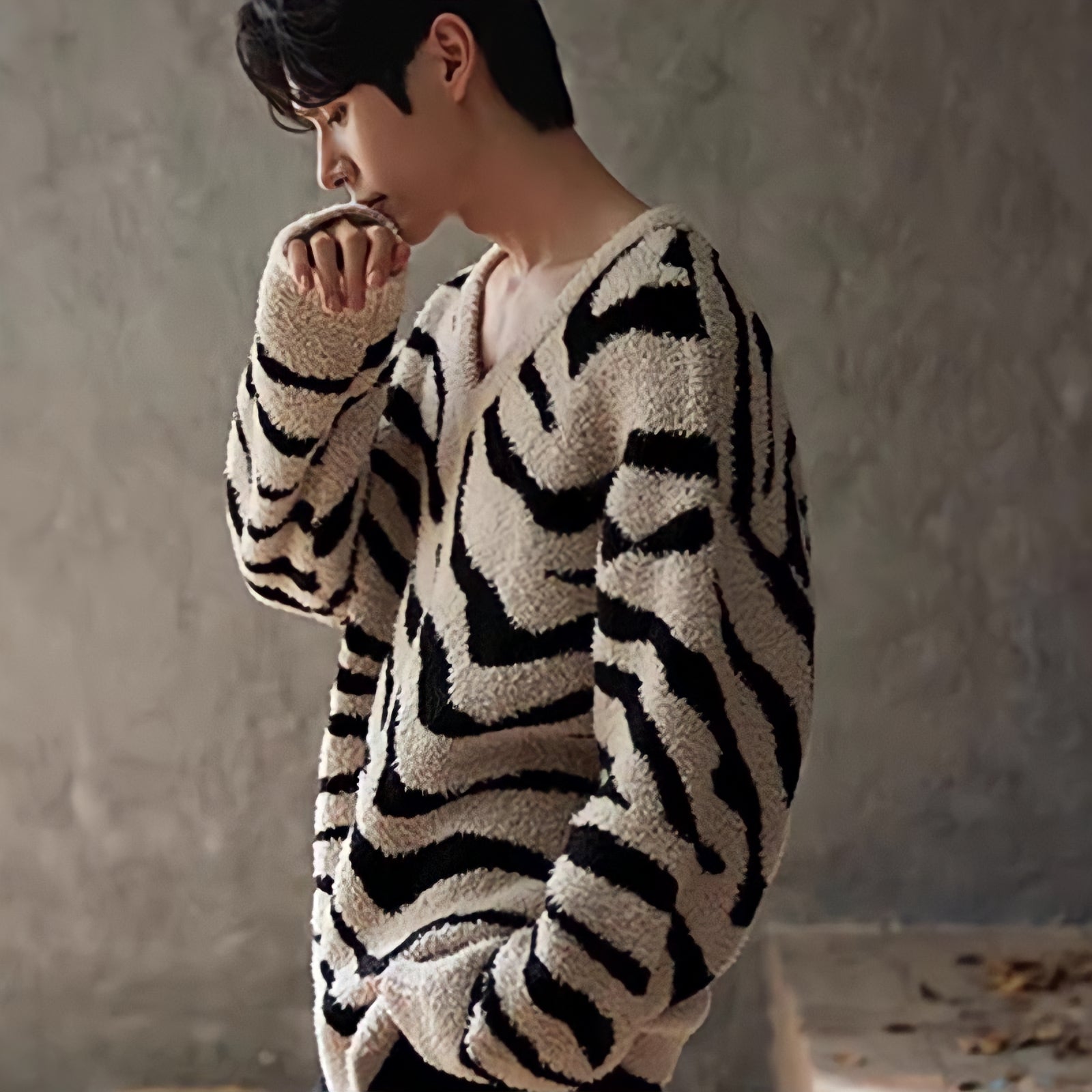 ふわもこゼブラ柄ルームウェア