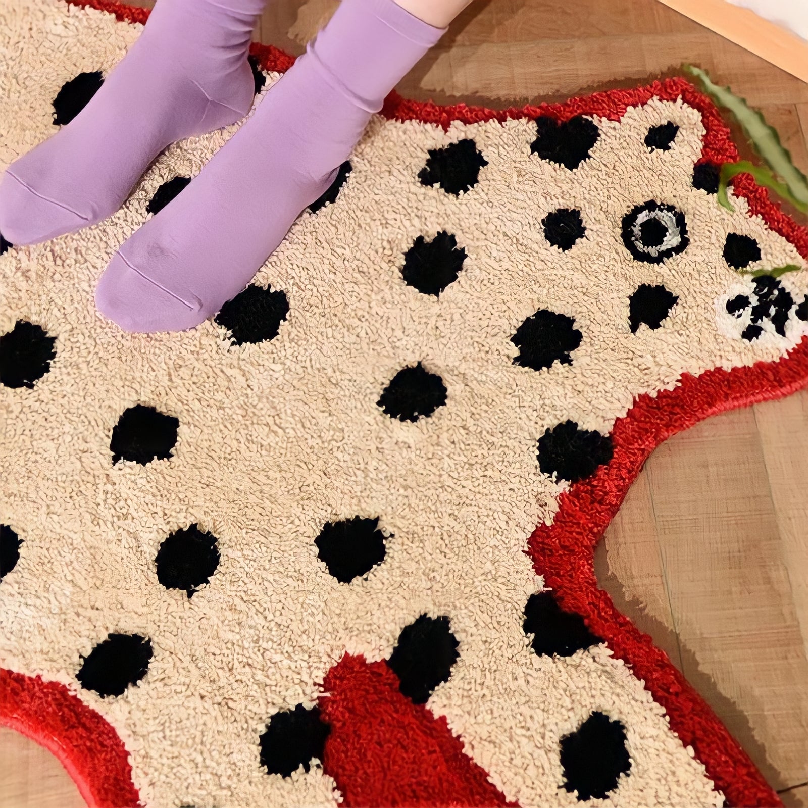 Animal illustration rug mat