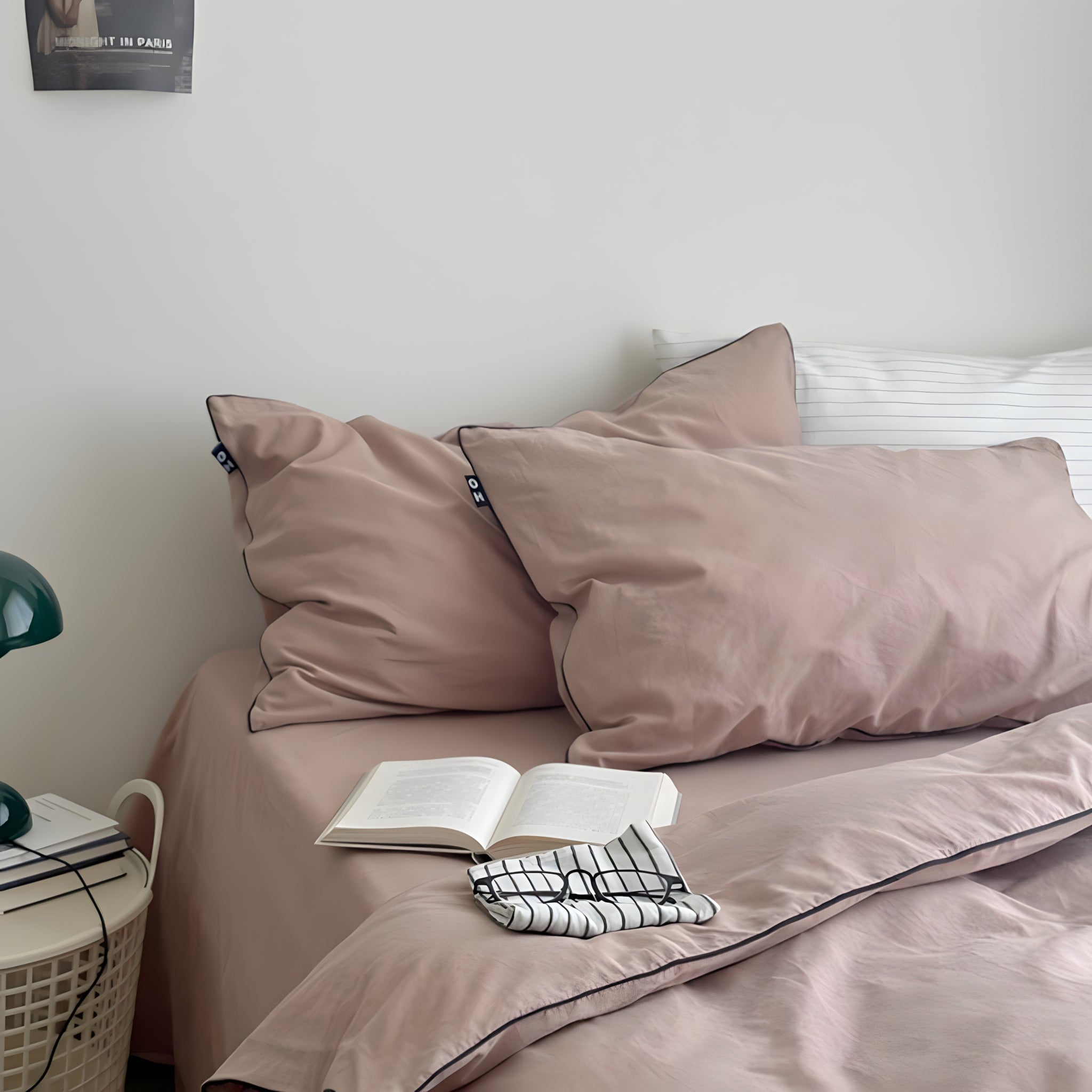 ウォッシュドコットンパイピング寝具セット 