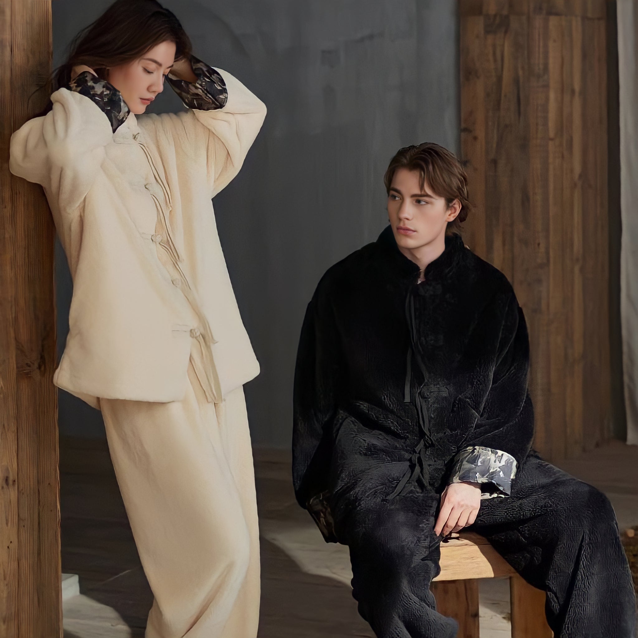 ふわもこチャイナ風ルームウェア