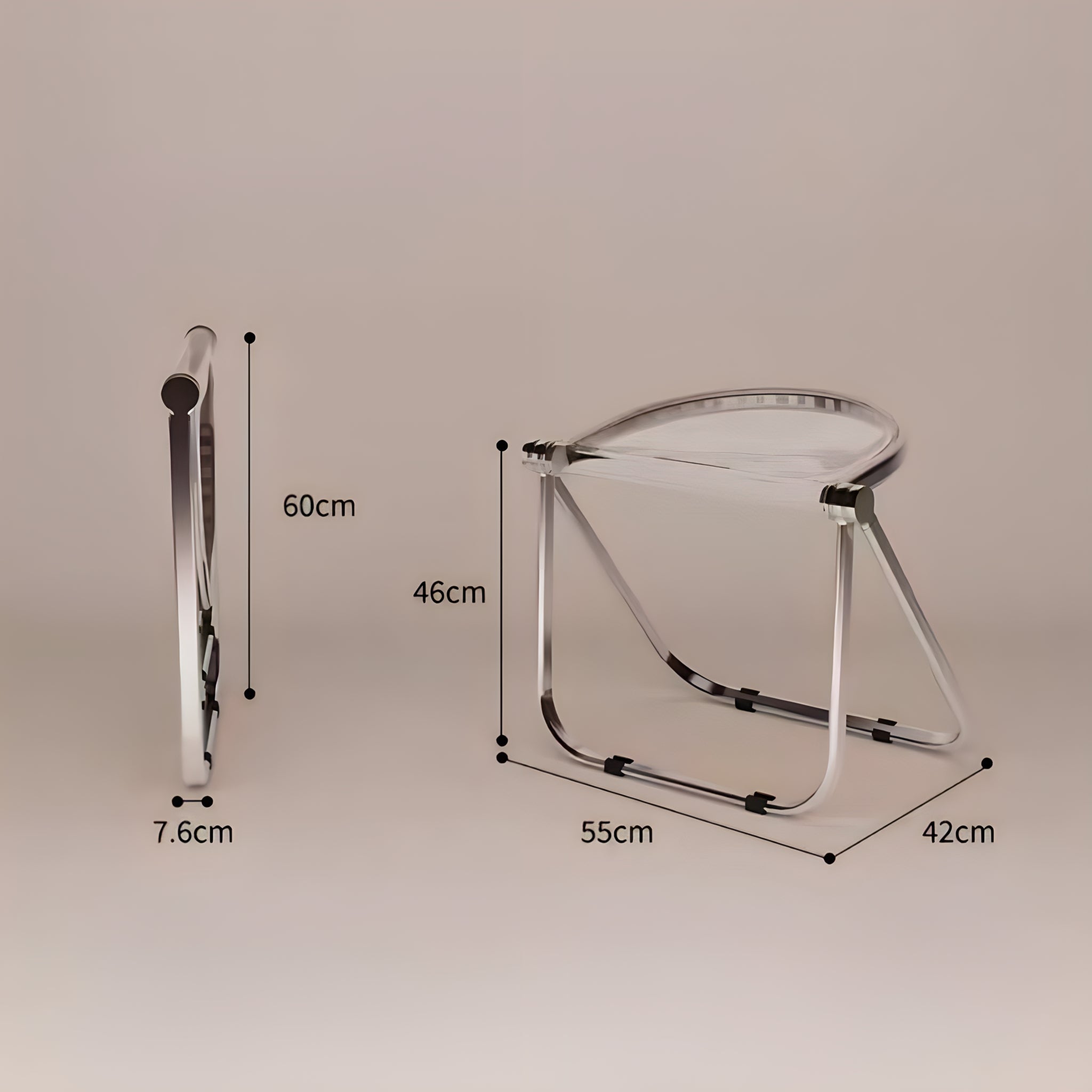 モダンシンプルアクリル折り畳みチェア