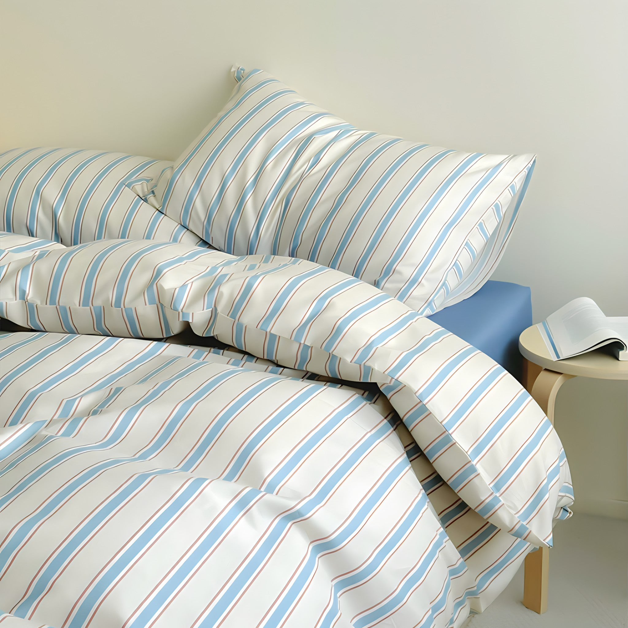 コットンストライプ寝具セット 