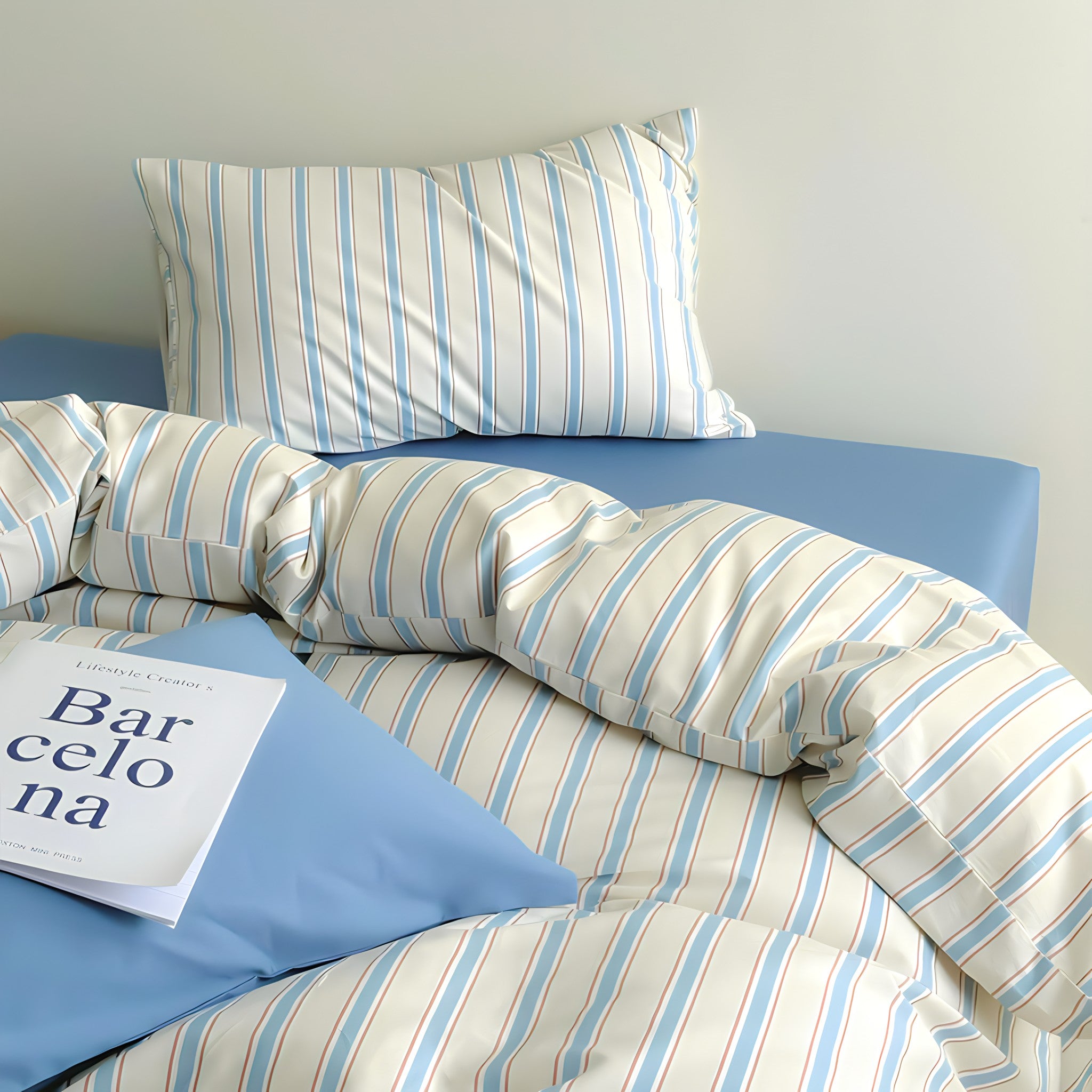 コットンストライプ寝具セット 