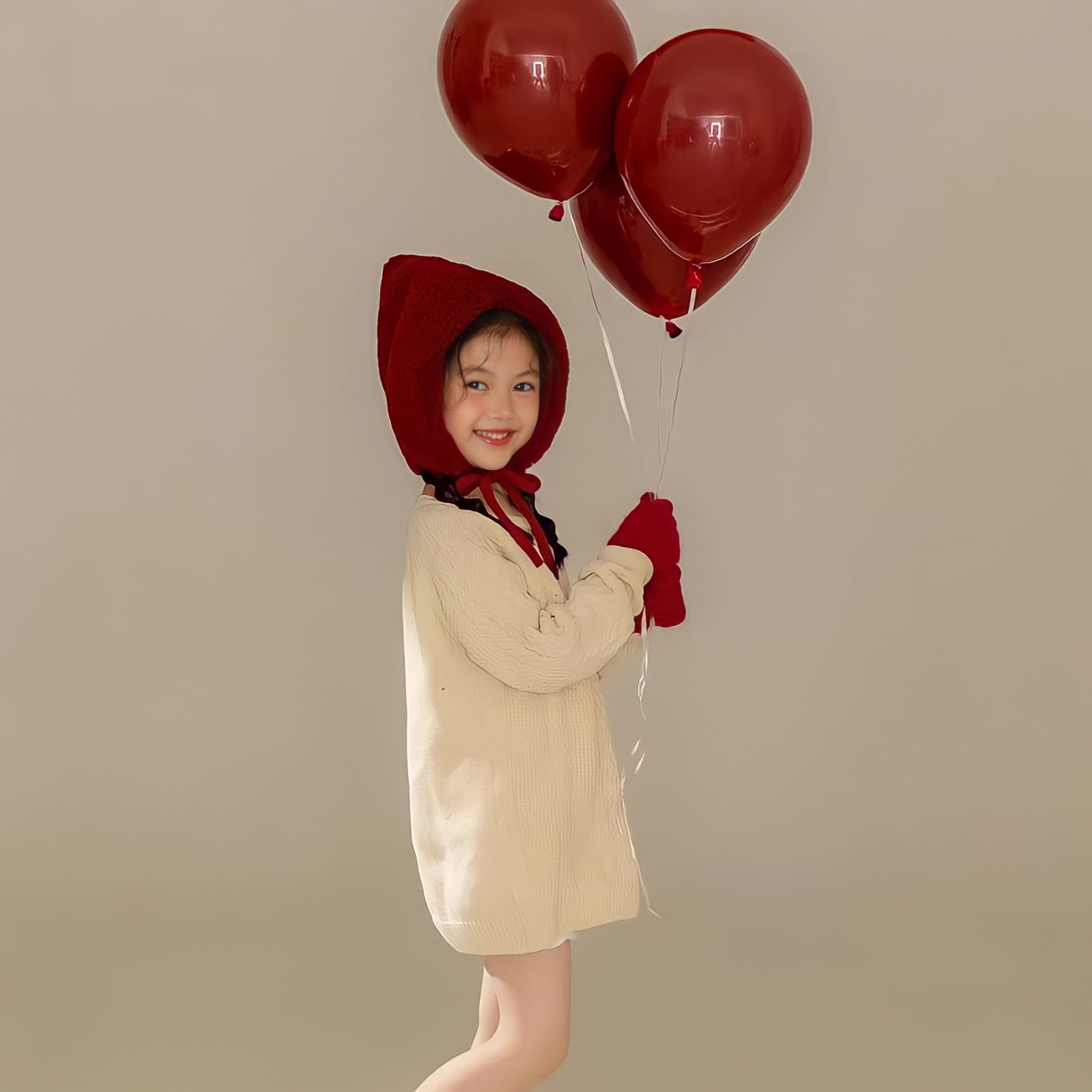 イチゴキッズボア帽子