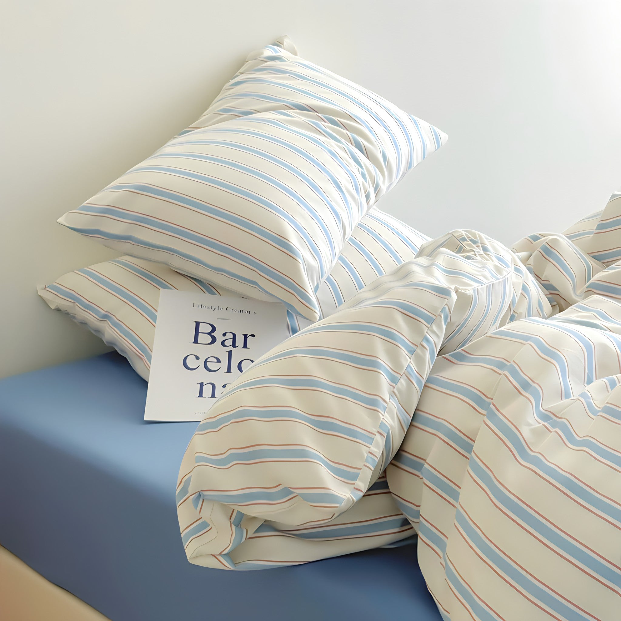 コットンストライプ寝具セット 