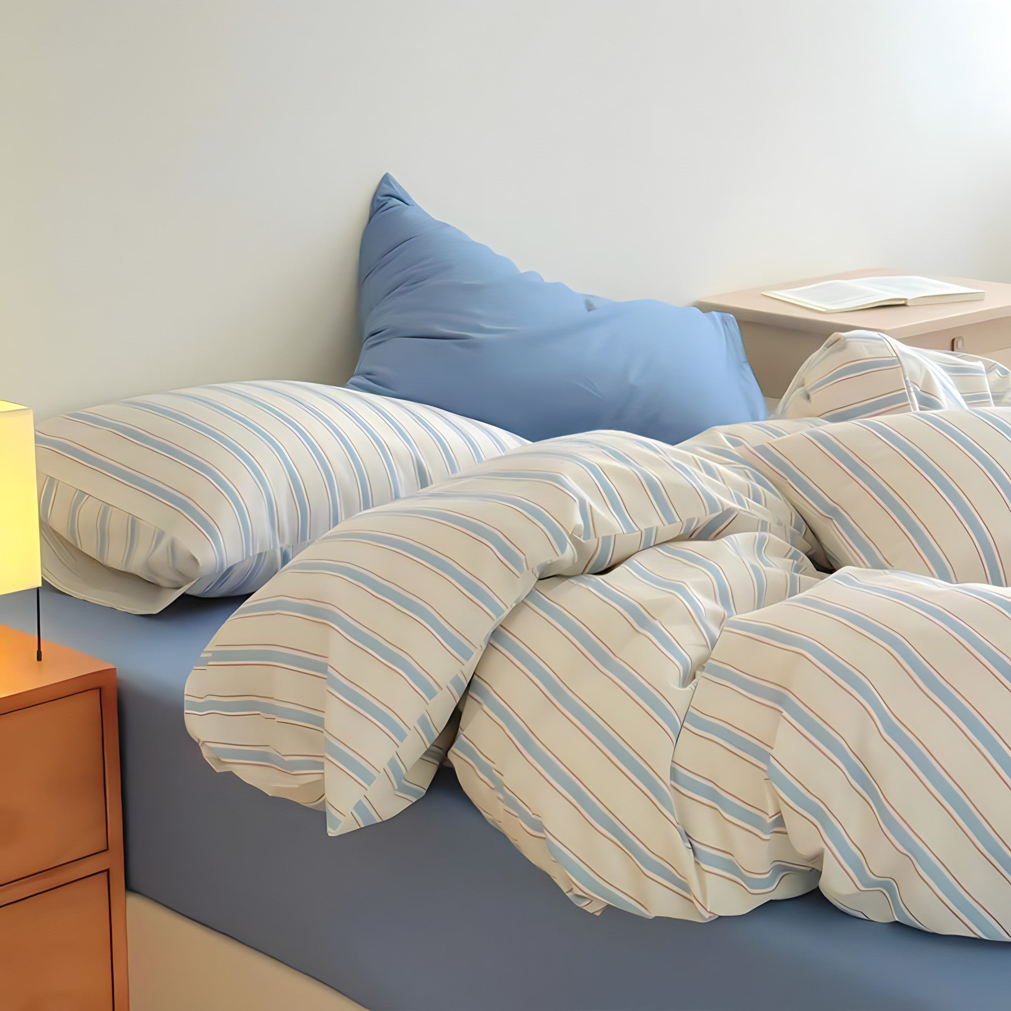 コットンストライプ寝具セット 