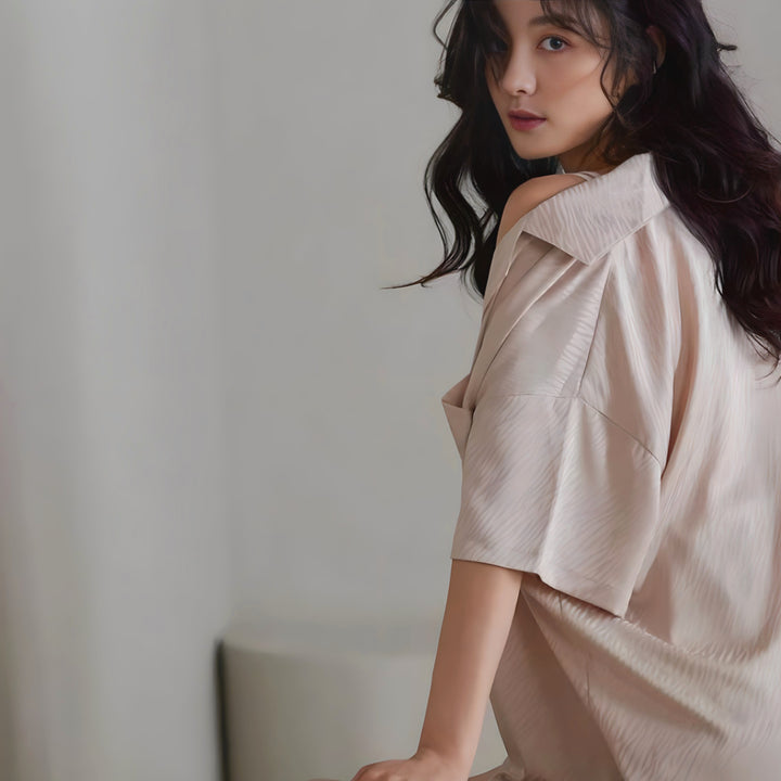 Ice silk jacquard pajamas