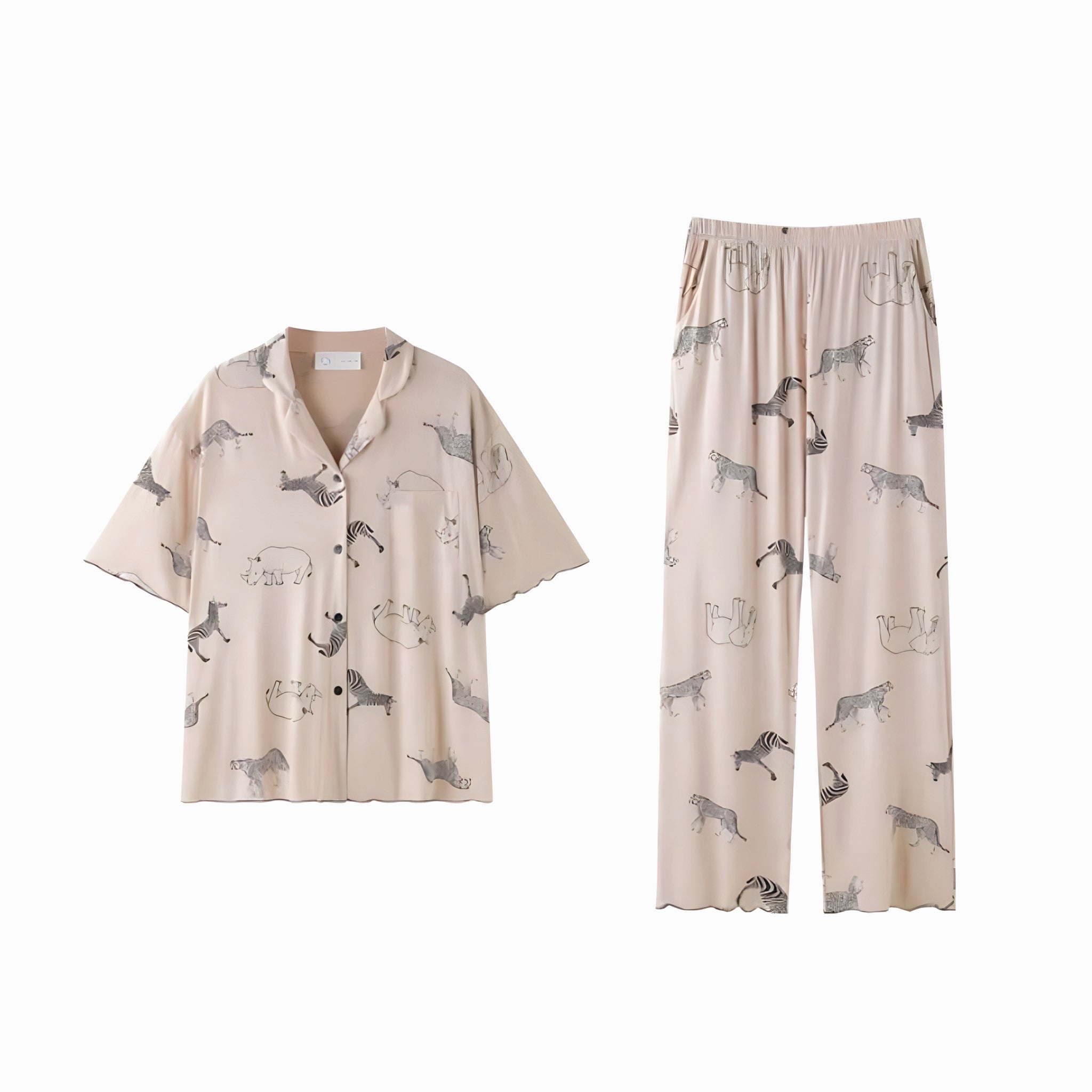 Animal Print Summer Pajama Long Pants