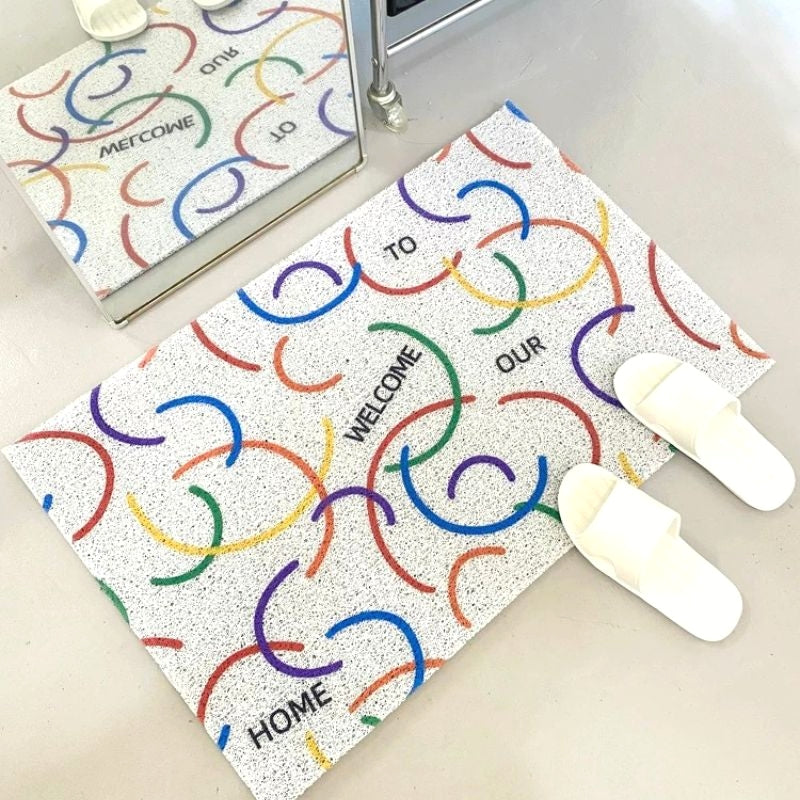 カラフルポップドアマット ウェルカムリング