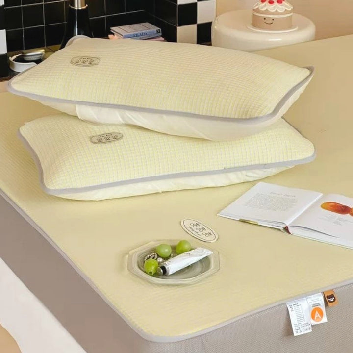 Soft Cool Ice Silk Mat Yellow