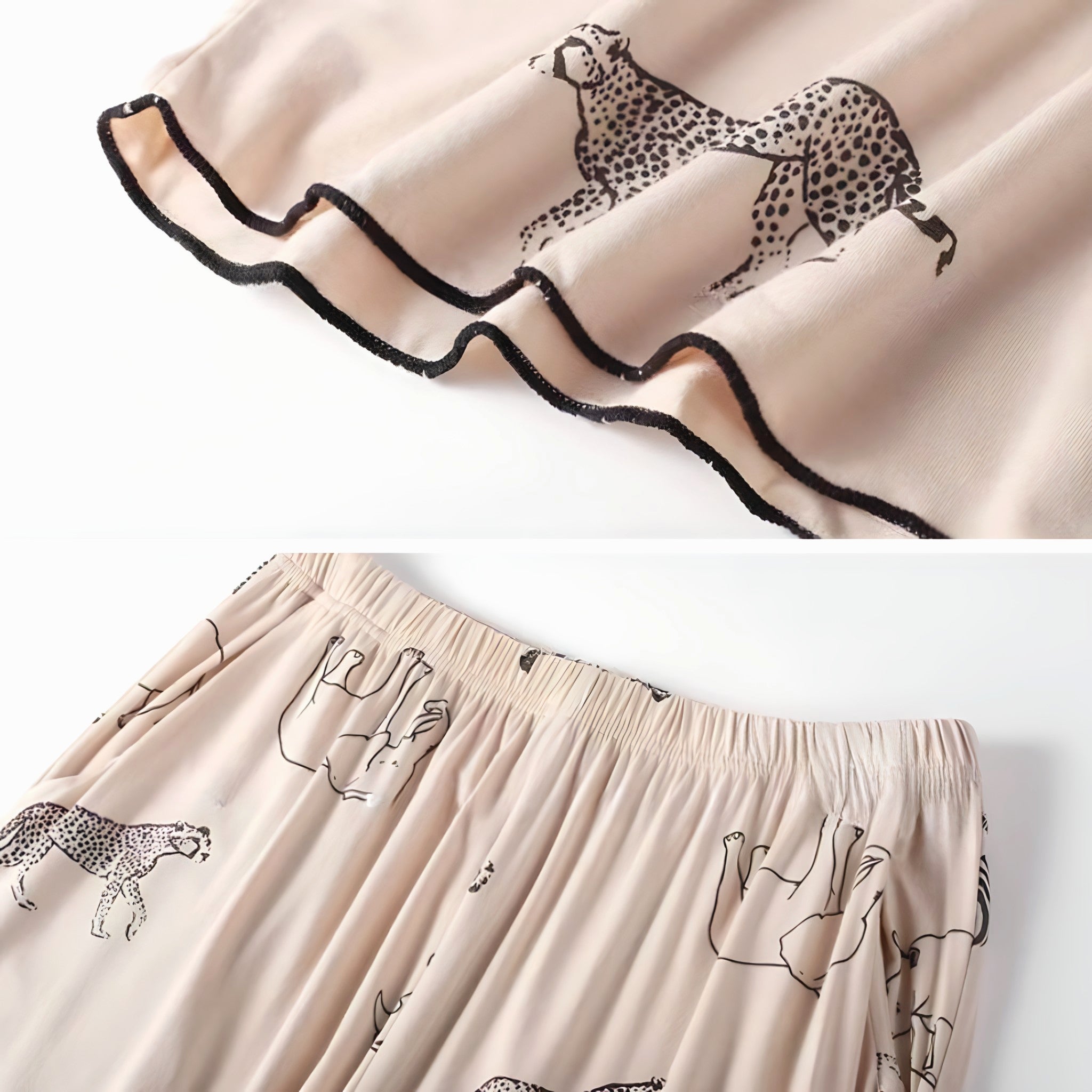 Animal Print Summer Pajama Long Pants