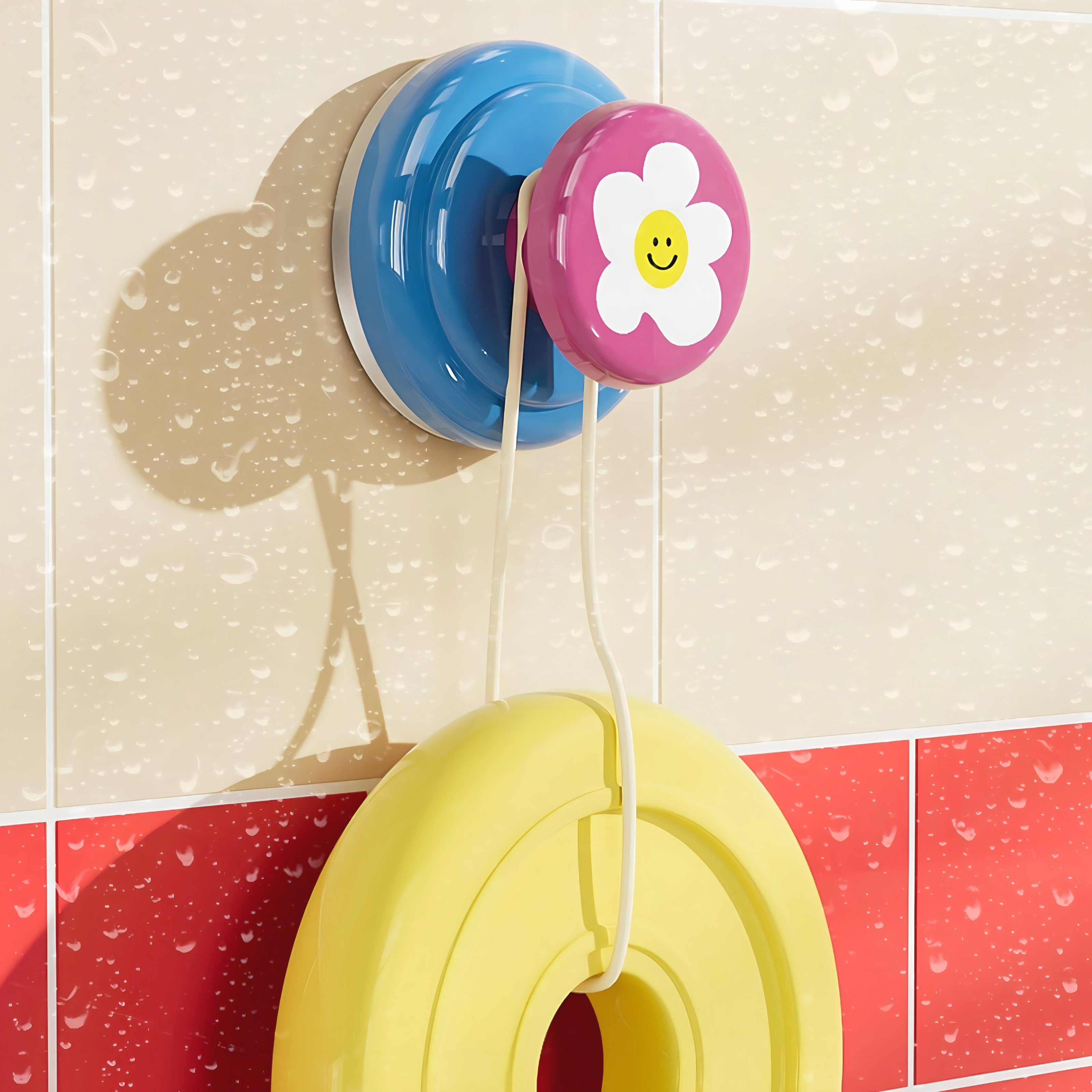 Colorful illustration suction cup hook