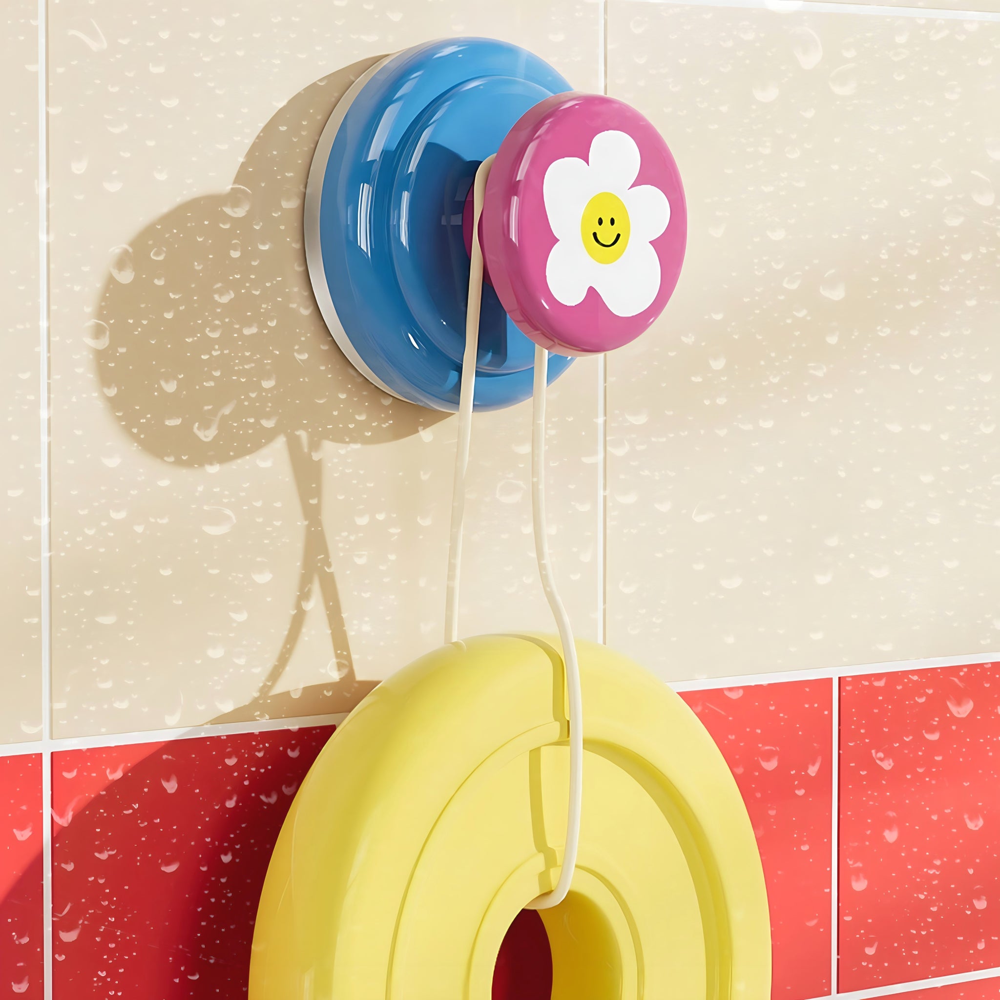 Colorful illustration suction cup hook
