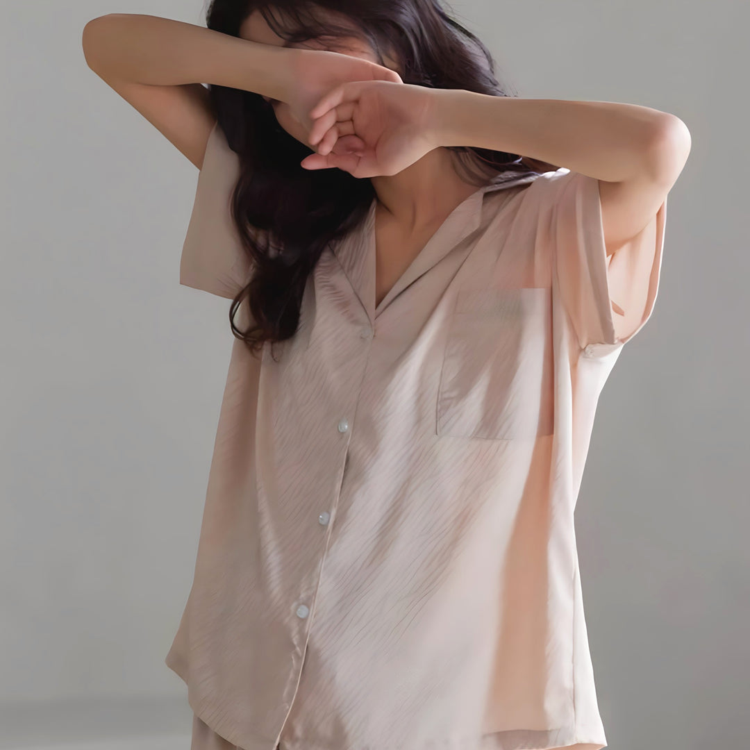 Ice silk jacquard pajamas