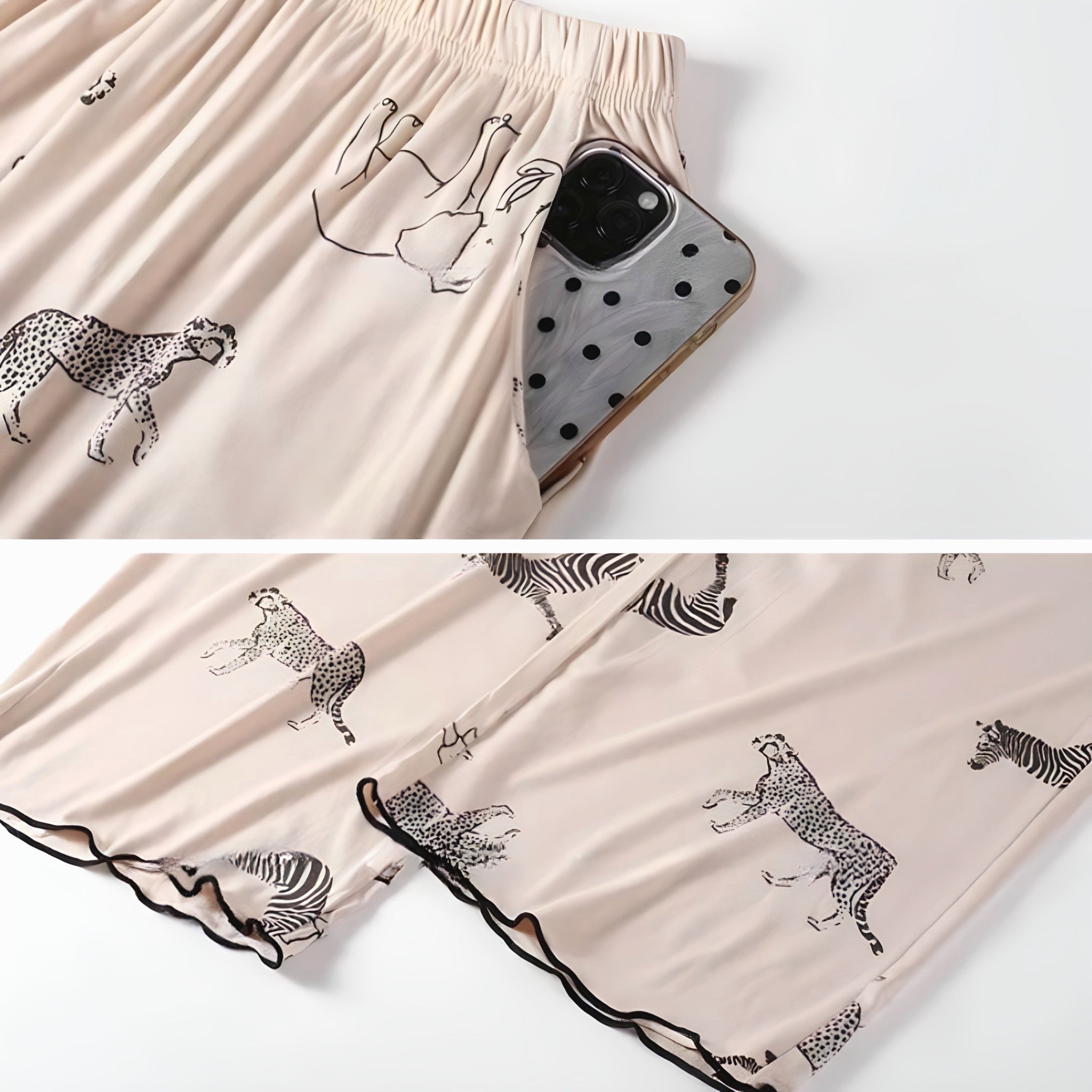 Animal Print Summer Pajama Long Pants