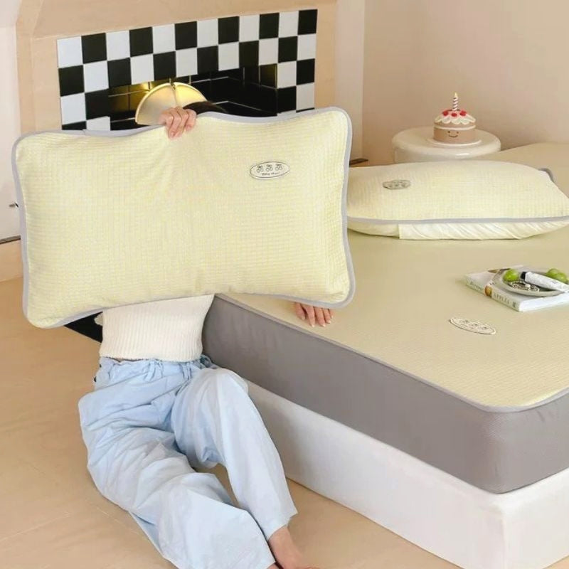 Soft Cool Ice Silk Mat Yellow