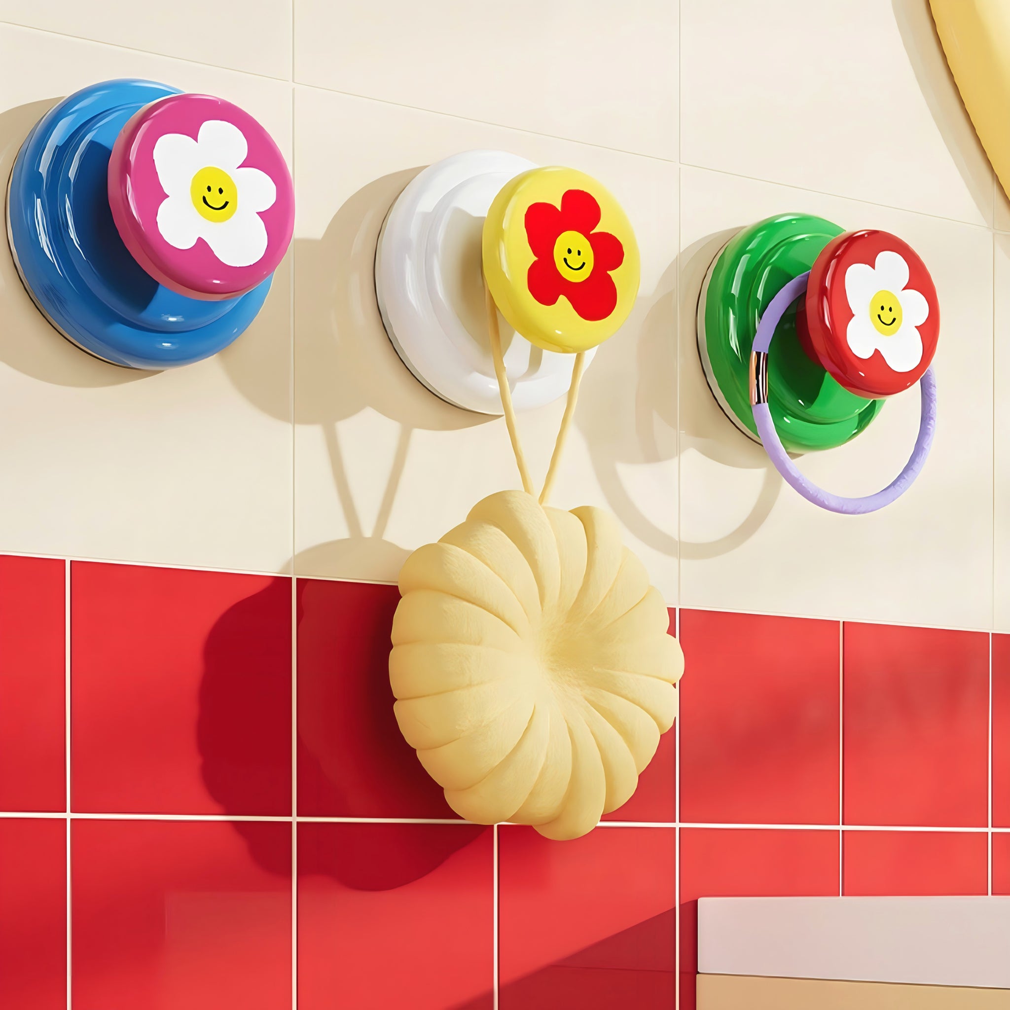 Colorful illustration suction cup hook