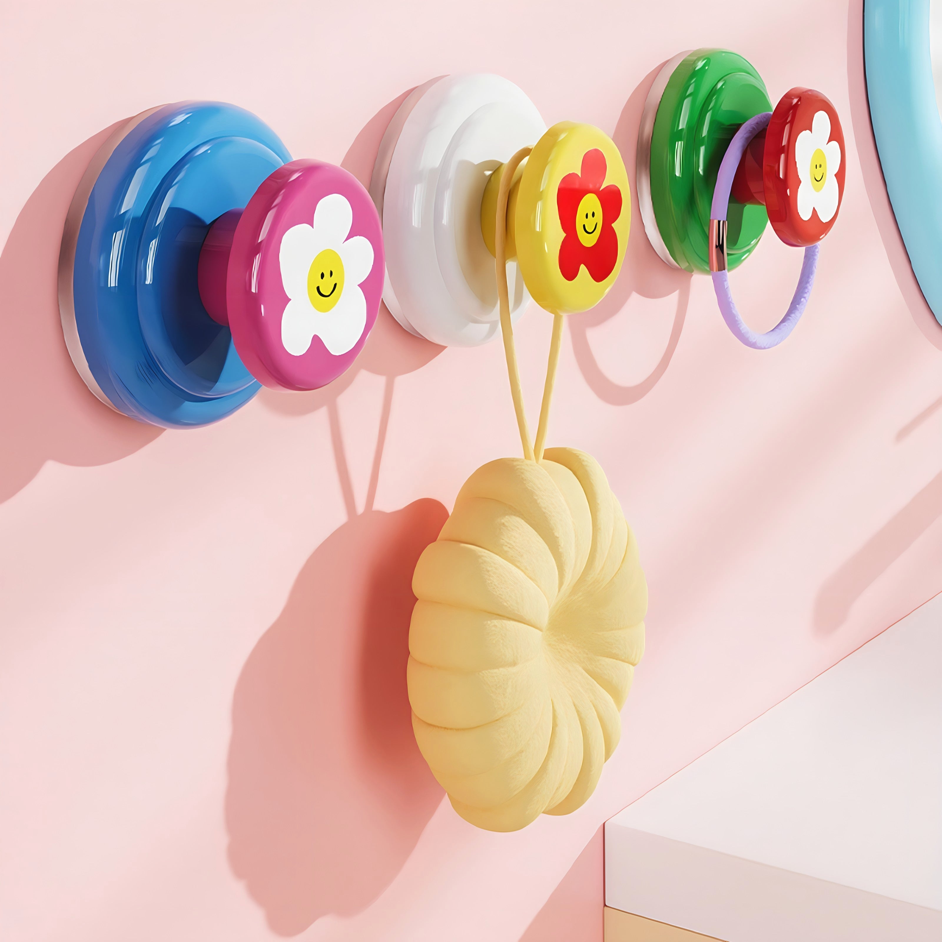 Colorful illustration suction cup hook