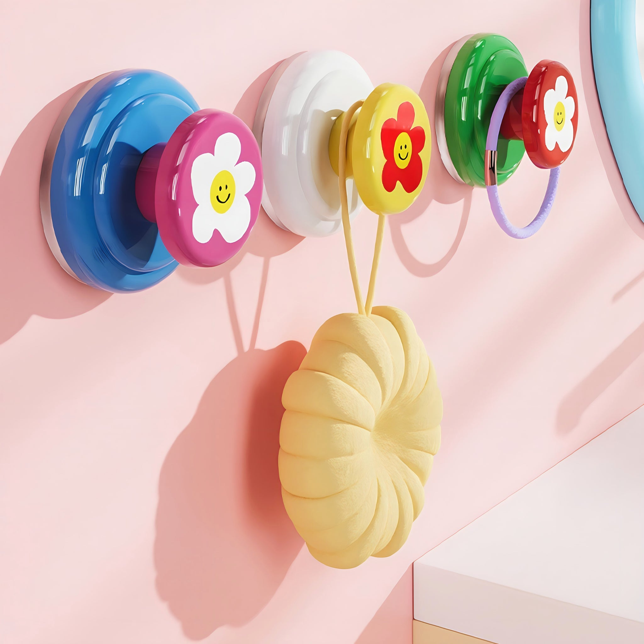 Colorful illustration suction cup hook
