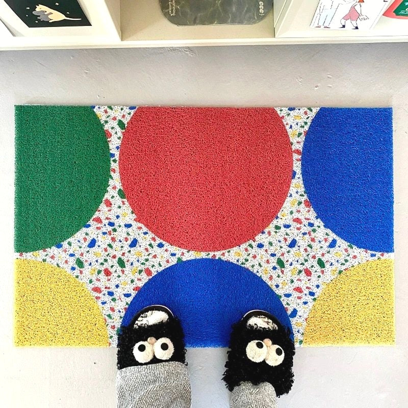 カラフルポップドアマット カラフルサークル