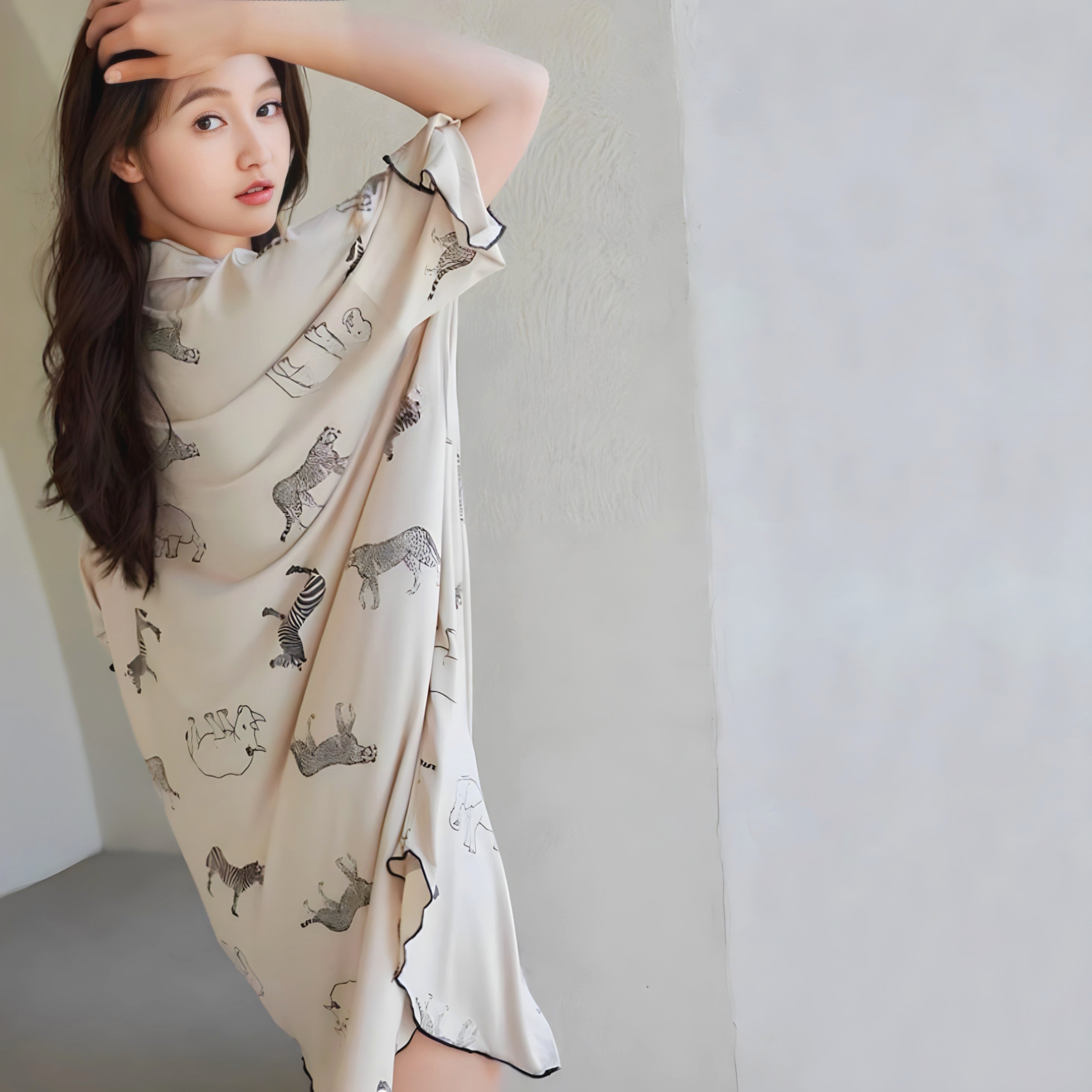 Animal Print Summer Pajama Dress
