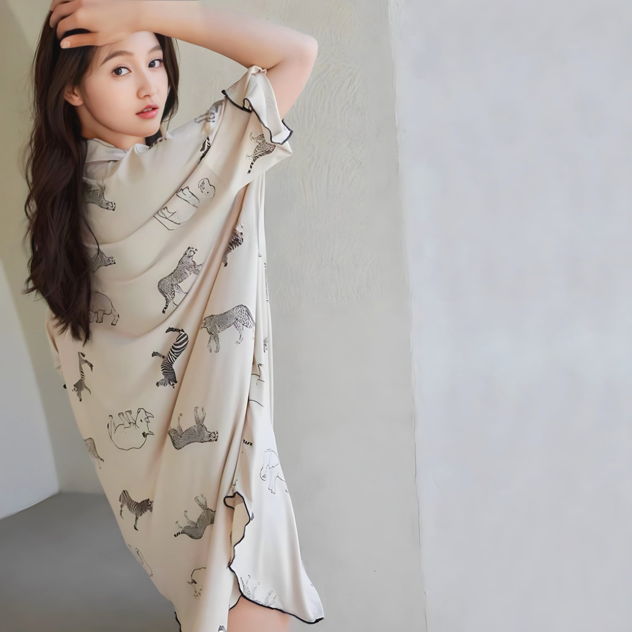 Animal Print Summer Pajama Dress