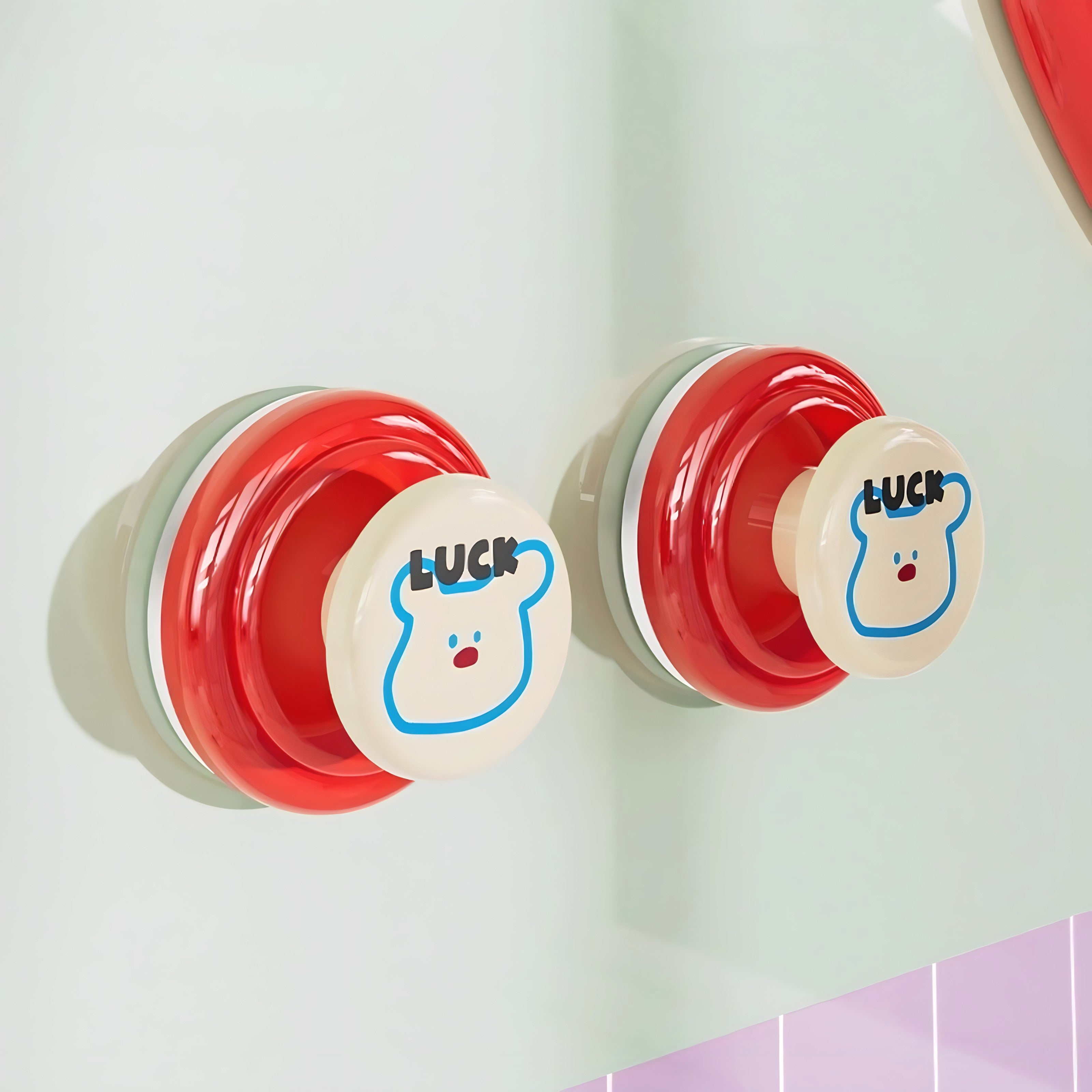 Colorful illustration suction cup hook