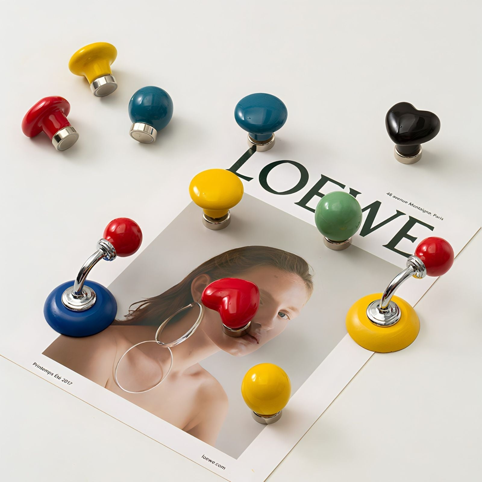 Ball Head Retro Magnet Hook