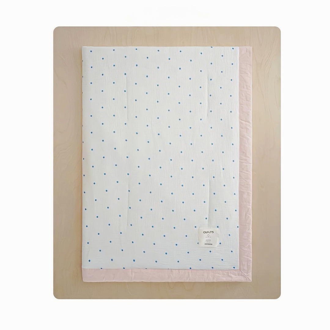 Dotted Soft Gauze Quilt Pink