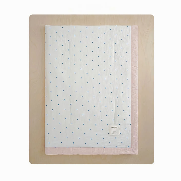 Dotted Soft Gauze Quilt Pink