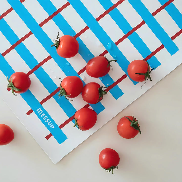 Retro Check Placemat, Blue