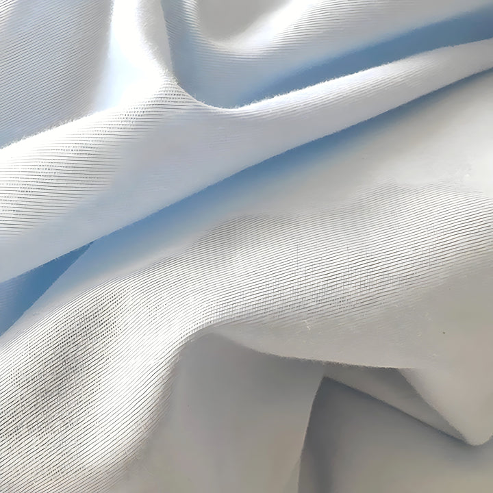 Pure Cotton Color Block Piping Blue Bedding Set