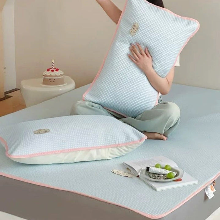 Soft Cool Ice Silk Mat, Blue