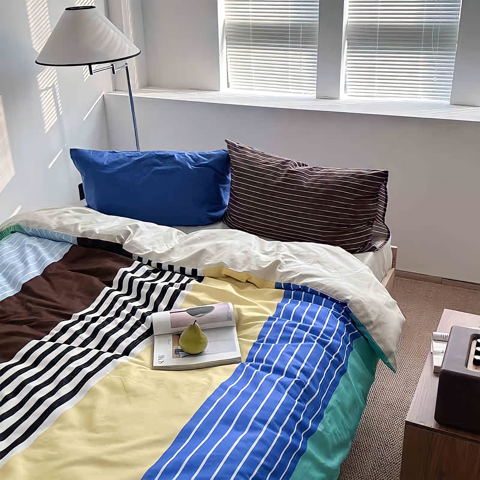 モダンカラフルストライプコットン寝具セット – kocol