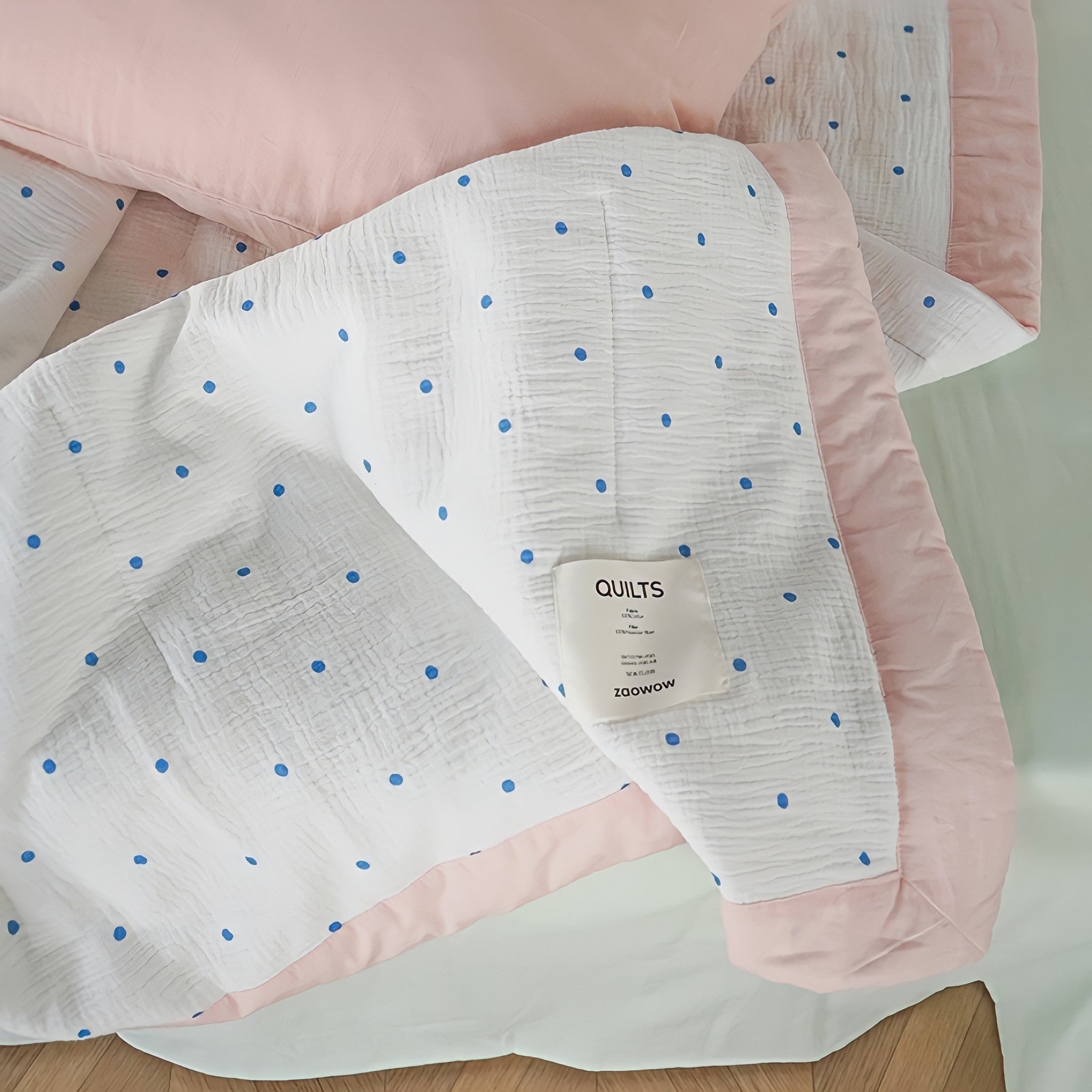 ドットソフトガーゼキルト ピンク