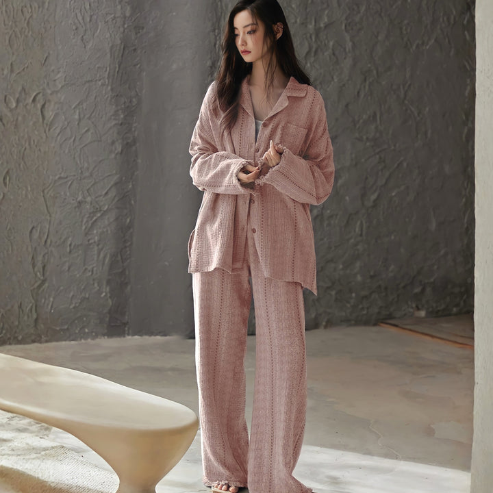 ピュアコットンレースフリンジパジャマ