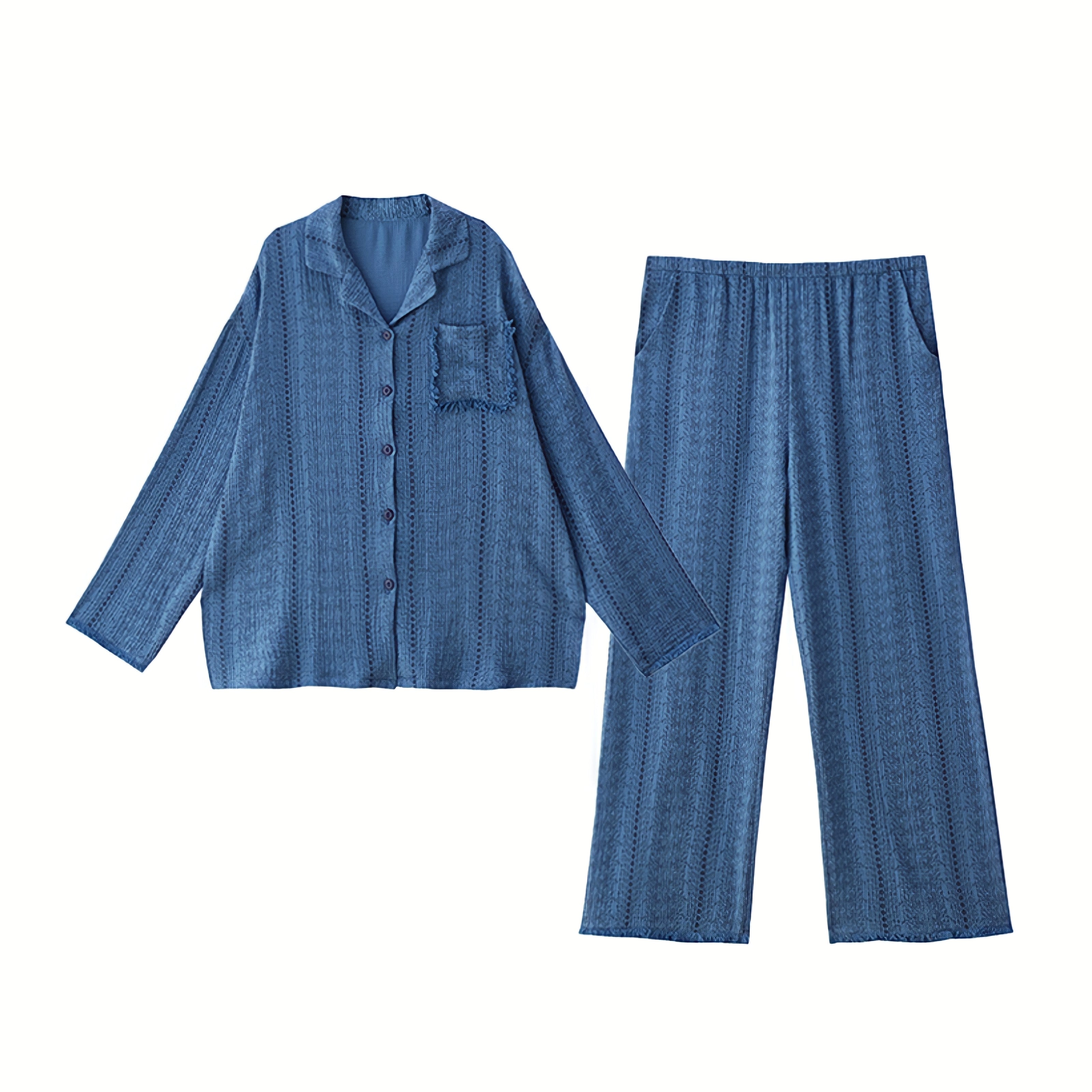 ピュアコットンレースフリンジパジャマ