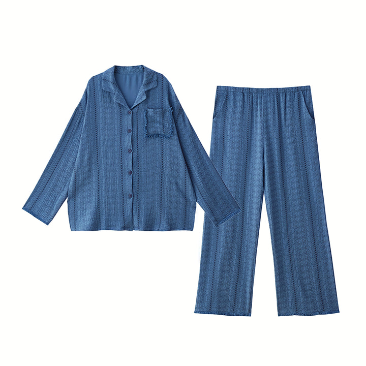 ピュアコットンレースフリンジパジャマ