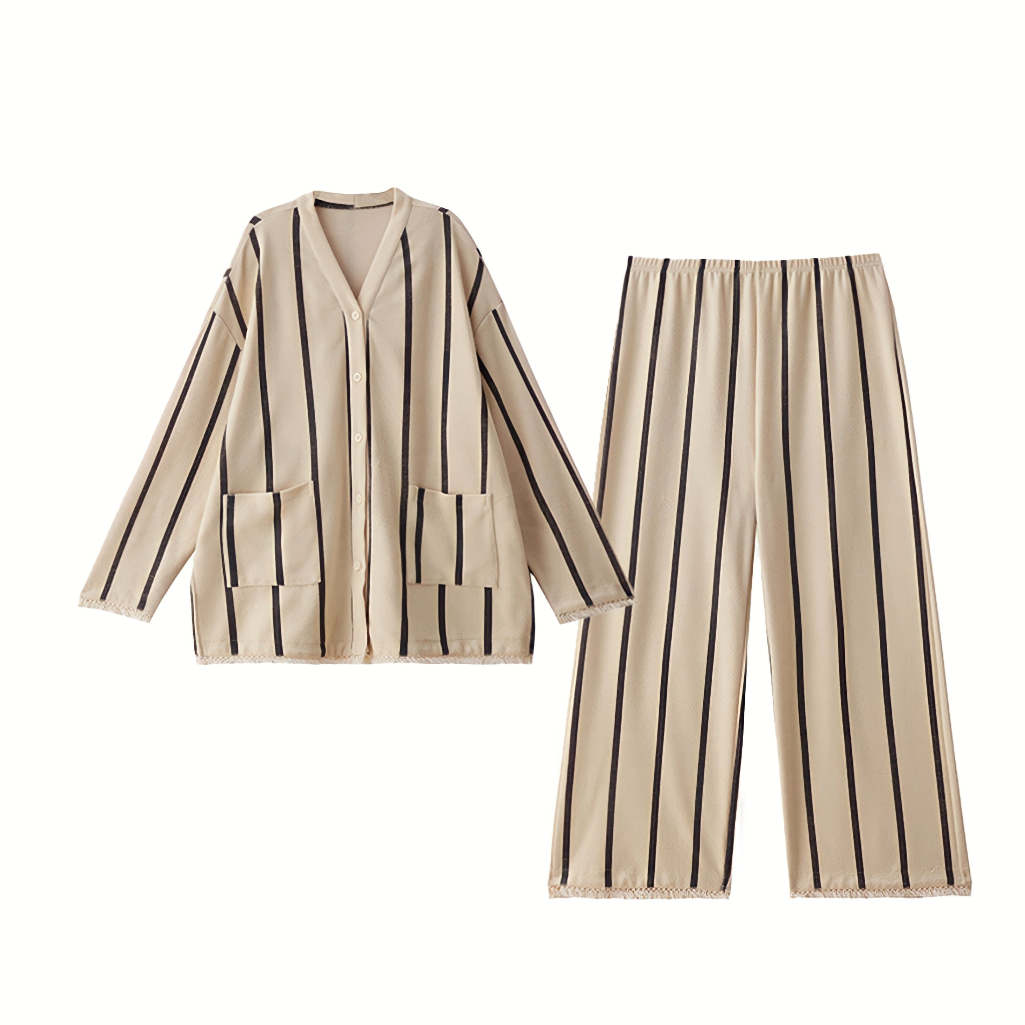 ストライプフリンジパジャマ