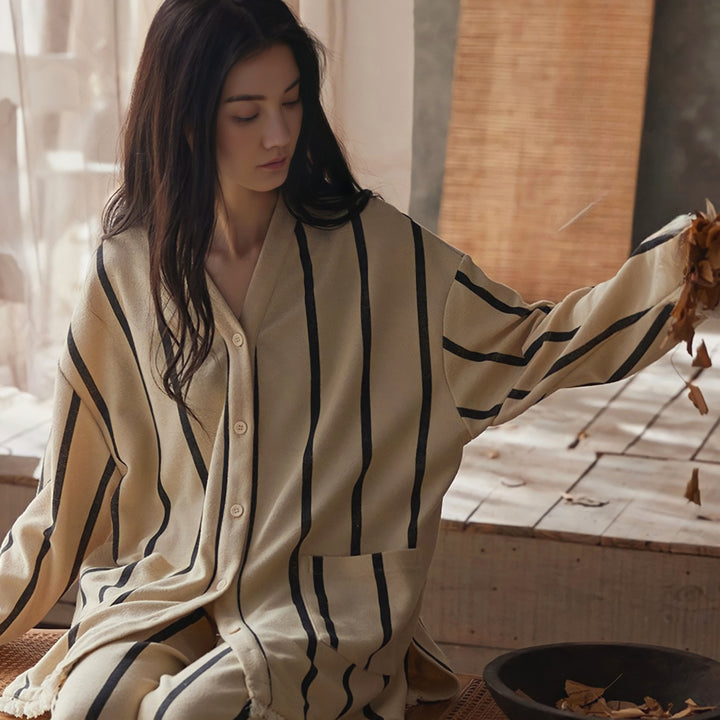 ストライプフリンジパジャマ