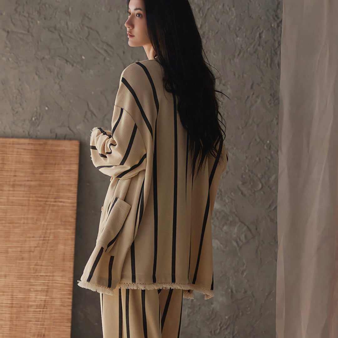 ストライプフリンジパジャマ