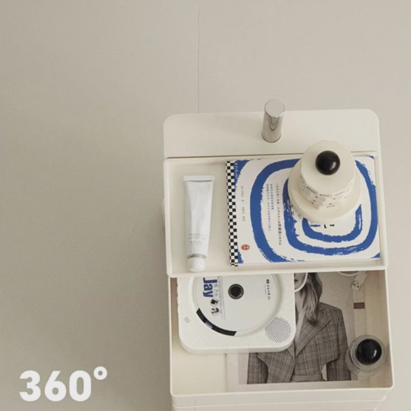 360° rotating colorful container desk wagon