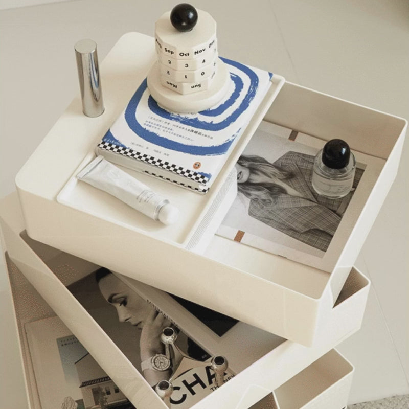 360° rotating colorful container desk wagon