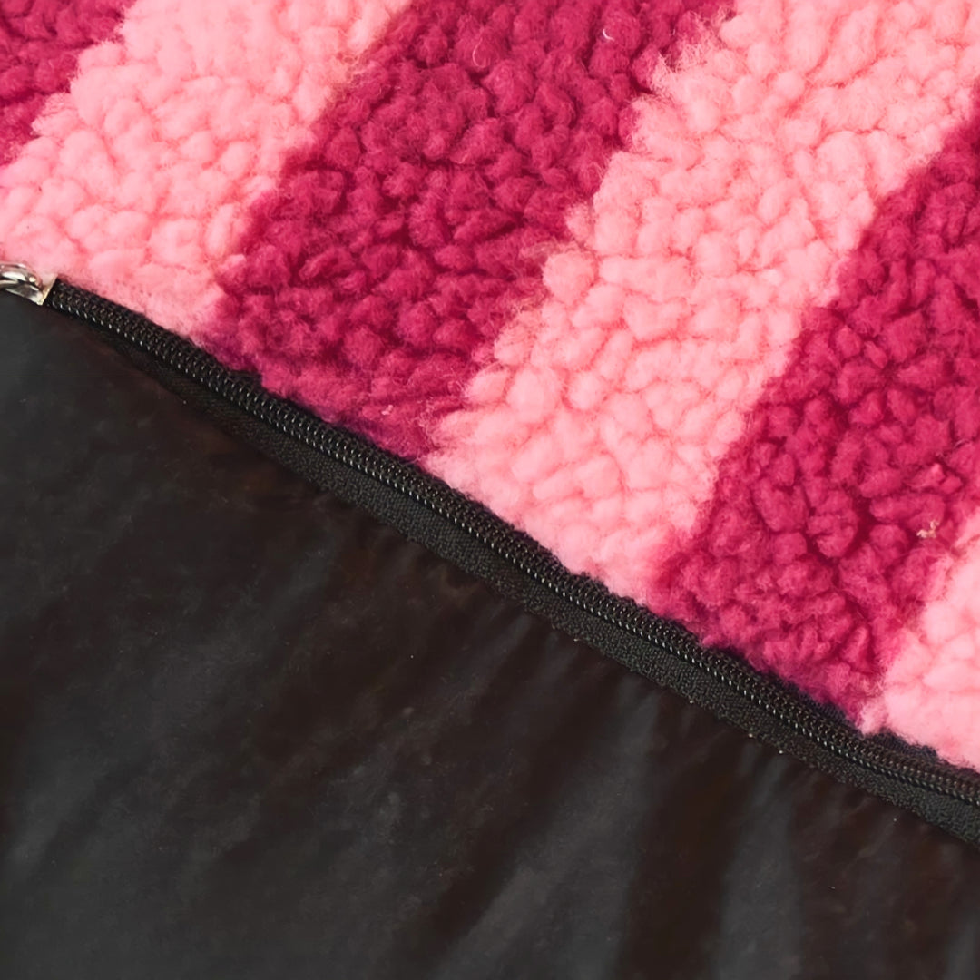 カラフルフリースストライプシングルソファ